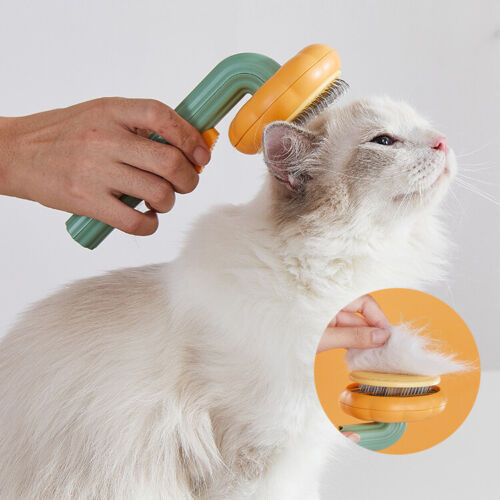 Pet Pumpkin Brush, Pet Grooming Self Cleaning Slicker Brush For Dogs Cats Puppy Rabbit